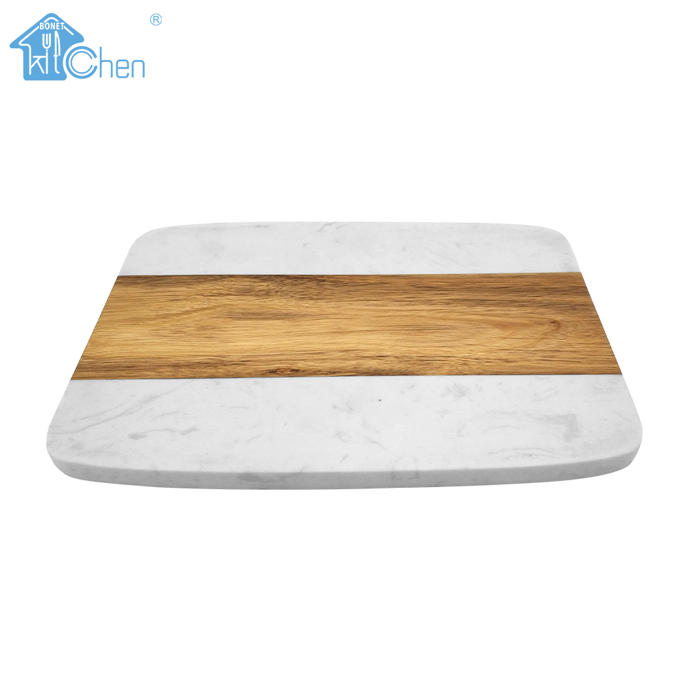 Marble And Wood Chopping Board
